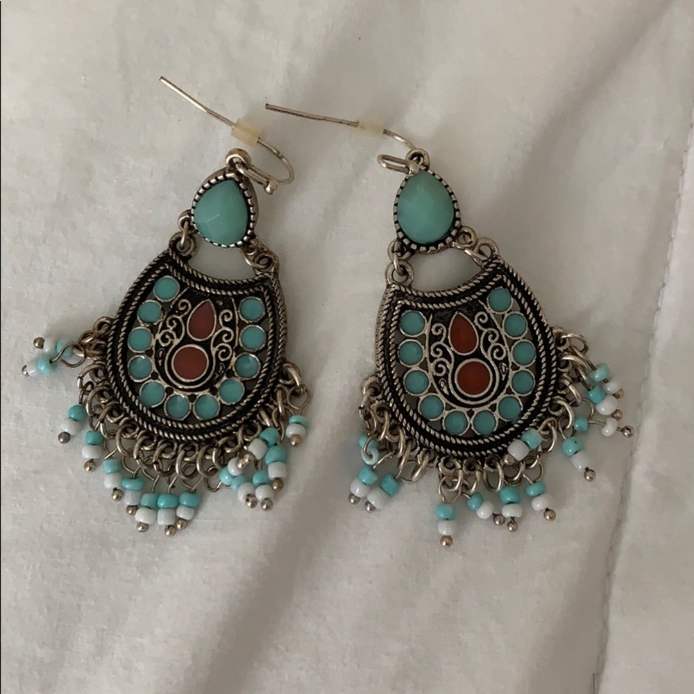 Silver and turquoise earrings